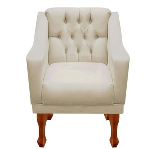 Poltrona Decorativa Cadeira Para Clinica Consultório Sala Quarto Recepção Grécia Nanda Decor:Suede b