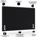 Ver imagem 4 de Cabeceira Cama Box King 195cm Estofada Frizza P05 Veludo Preto - Lyam Decor