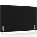 Ver imagem 1 de Cabeceira Cama Box King 195cm Estofada Frizza P05 Veludo Preto - Lyam Decor