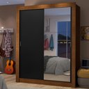 Ver imagem 1 de Guarda-roupa Solteiro Madesa Dallas 2 Portas de Correr com Espelho 2 Gavetas
