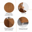 Ver imagem 5 de Banco Baú Luca Mdp/mdf C/ Porta Basculante 6 Pés Rodízios Cedro Casa D