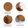 Banco Baú Luca Mdp/mdf C/ Porta Basculante 6 Pés Rodízios Cedro Casa D - 5