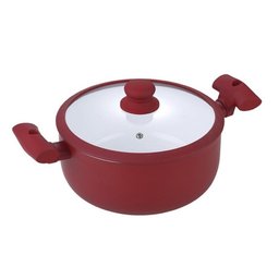 Jogo de Panela 5 Peças Indução Antiaderente Cerâmica Vermelho Hauskraft - 2