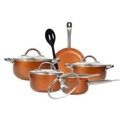 Jogo de Panela 5 Peças Indução Antiaderente Cerâmica Cobre Hauskraft - 1