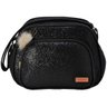 Bolsa Maternidade Glitter Pompom Preta 31cm Grão de Gente - 1