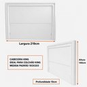Ver imagem 2 de Cabeceira para Cama Box King 219cm Phili Lisa Facto Off White - Sallar Home
