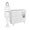 Ver imagem 7 de Quarto de Bebê com Cômoda 1 Porta com Janela em Acrílico e Berço Retrô Moveis Peroba Branco
