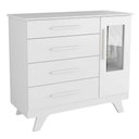 Ver imagem 5 de Quarto de Bebê com Cômoda 1 Porta com Janela em Acrílico e Berço Retrô Moveis Peroba Branco