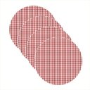 Ver imagem 1 de Sousplat Xadrez Vermelho - 4 Peças - com Base