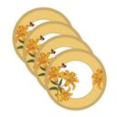 Ver imagem 1 de Sousplat Flores Amarelo - 4 Peças - com Base