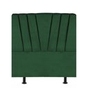 Ver imagem 1 de Cabeceira Estofada Bélgica 90cm Solteiro para Cama Colchão Box Quarto Suede Verde - Aurora Line