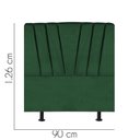 Ver imagem 2 de Cabeceira Estofada Bélgica 90cm Solteiro para Cama Colchão Box Quarto Suede Verde - Aurora Line