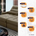 Ver imagem 3 de Sofá Retrátil Reclinável Sevilha 300cm Suede Velut com Molas Ensacadas - King House