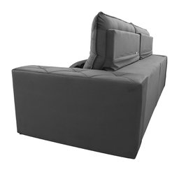 Sofá Retrátil/Reclinável Islândia 3,00m Suede Velut Cinza c/ Molas no Assento - King House - 5