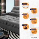 Ver imagem 3 de Sofá Retrátil Reclinável Sevilha 250cm Suede Velut com Molas Ensacadas - King House