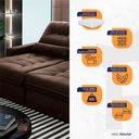 Ver imagem 3 de Sofá Retrátil Reclinável Sevilha 250cm Suede Velut com Molas Ensacadas - King House