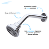 Ducha Chuveiro Simples Flatt Braco em Inox Aquecedor Solar e Gas - 2