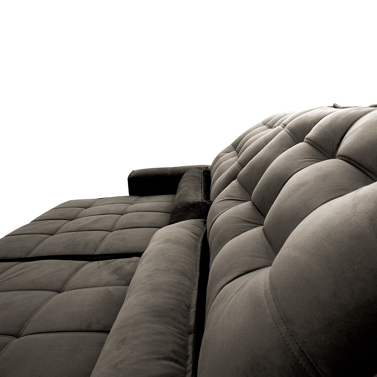 Sofá Retrátil/Reclinável Alaska 3,00m Suede Velut Tabaco c/ Molas no Assento - King House - 6