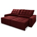 Ver imagem 4 de Sofá Retrátil/Reclinável Alaska 2,30m Suede Velut Vermelho c/ Molas no Assento - King House