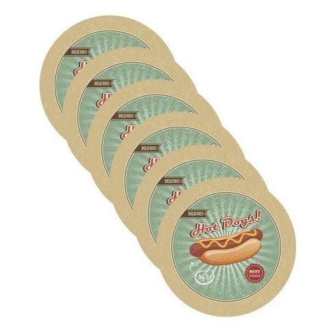 Sousplat Hot Dog - 6 Peças - sem Base