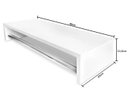Ver imagem 3 de Cabideiro Parede Branco 60x12x25cm Otimiza Espaço e Roupas