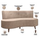 Ver imagem 4 de Sofá Chaise Living 2 Lugares 135cm para Sala Istambul K01 Veludo Bege - Lyam Decor