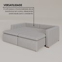 Ver imagem 5 de Sofá Cama Retrátil em Madeira Eucalipto e Linho 230cm Uruguai