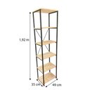 Ver imagem 3 de Estante Style Slim 6 Prateleiras Industrial Natural e Branco