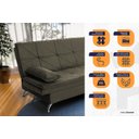 Ver imagem 3 de Sofá Cama Pérsia 3 Lugares Suede Velut - King House