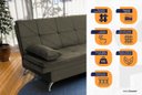 Ver imagem 3 de Sofá Cama Pérsia 3 Lugares Suede Velut - King House