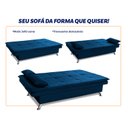 Ver imagem 5 de Sofá Cama Pérsia 3 Lugares Suede Velut - King House