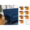 Sofá Cama Pérsia 3 Lugares Suede Velut - King House - 3