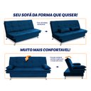 Ver imagem 4 de Sofá Cama Pérsia 3 Lugares Suede Velut - King House