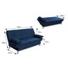 Sofá Cama Pérsia 3 Lugares Suede Velut - King House - 2