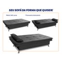 Ver imagem 5 de Sofá Cama Pérsia 3 Lugares Suede Velut - King House