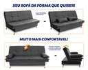 Ver imagem 4 de Sofá Cama Pérsia 3 Lugares Suede Velut - King House