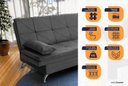 Ver imagem 3 de Sofá Cama Pérsia 3 Lugares Suede Velut - King House