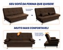 Ver imagem 4 de Sofá Cama Pérsia 3 Lugares Suede Velut - King House