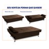 Sofá Cama Pérsia 3 Lugares Suede Velut - King House - 5