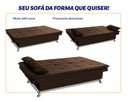 Ver imagem 5 de Sofá Cama Pérsia 3 Lugares Suede Velut - King House