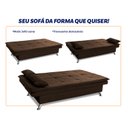 Ver imagem 5 de Sofá Cama Pérsia 3 Lugares Suede Velut - King House