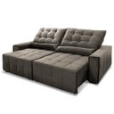 Ver imagem 4 de Sofá Retrátil/Reclinável Alaska 2,10m Suede Velut Tabaco c/ Molas no Assento - King House