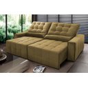 Ver imagem 1 de Sofá Retrátil/Reclinável Alaska 3,00m Suede Velut Bege c/ Molas no Assento - King House