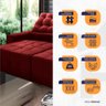 Sofá Retrátil/Reclinável Alaska 3,00m Suede Velut Vermelho c/ Molas no Assento - King House - 5