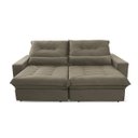 Ver imagem 4 de Sofá Retrátil Reclinável Sevilha 250cm Suede Velut com Molas Ensacadas - King House