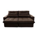 Ver imagem 4 de Sofá Retrátil Reclinável Sevilha 300cm Suede Velut com Molas Ensacadas - King House