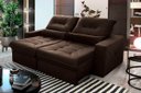 Ver imagem 1 de Sofá Retrátil Reclinável Sevilha 300cm Suede Velut com Molas Ensacadas - King House