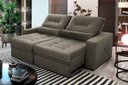 Ver imagem 1 de Sofá Retrátil Reclinável Sevilha 300cm Suede Velut com Molas Ensacadas - King House