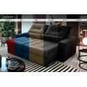 Ver imagem 6 de Sofá Retrátil Reclinável Sevilha 250cm Suede Velut com Molas Ensacadas - King House