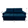 Sofá Retrátil Reclinável Sevilha 250cm Suede Velut com Molas Ensacadas - King House - 3
